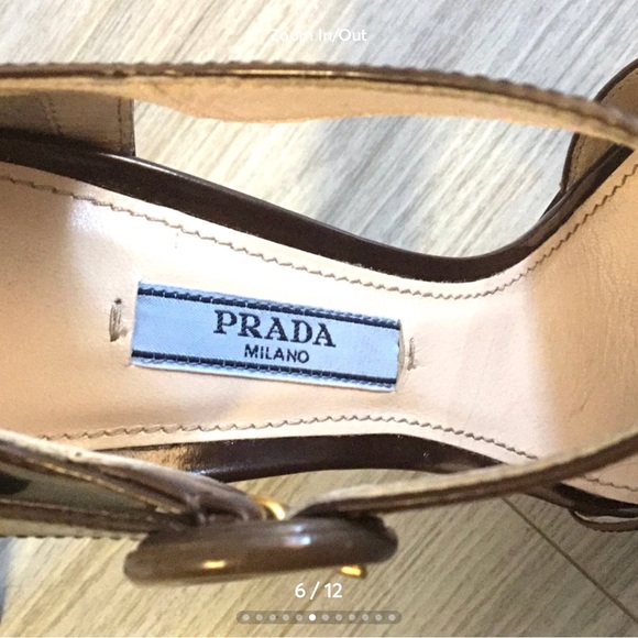 GORGEOUS PRADA "MARY JANE" OPEN TOE PLATFORM HIGH HEELS SHOES SZ 36 1/2 EU/6.5US - Picture 5 of 13